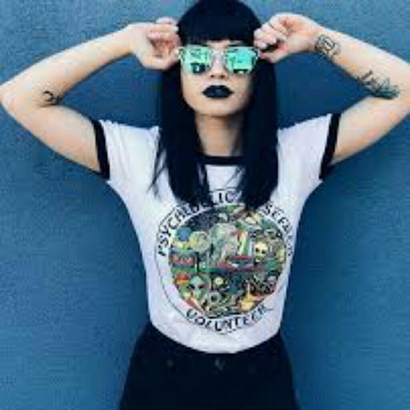 Psychedelics Tee! pastel boho festival psychadelic - Picture 7 of 8